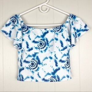 Kortni Jeane | Shibori Ruffled Around Swimsuit Top
